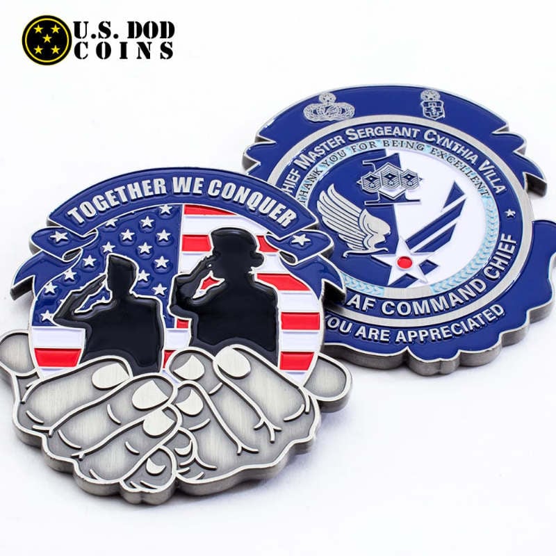 Custom US Air Force Challenge Coins USAF U.S. DOD Coins